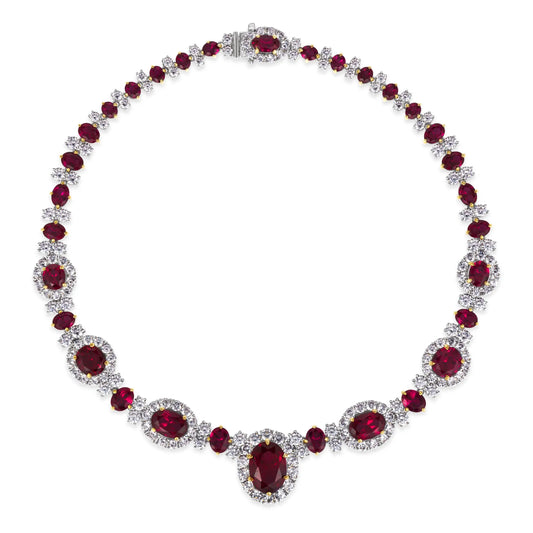 Worth Avenue Necklace in Red Ruby Anna Zuckerman