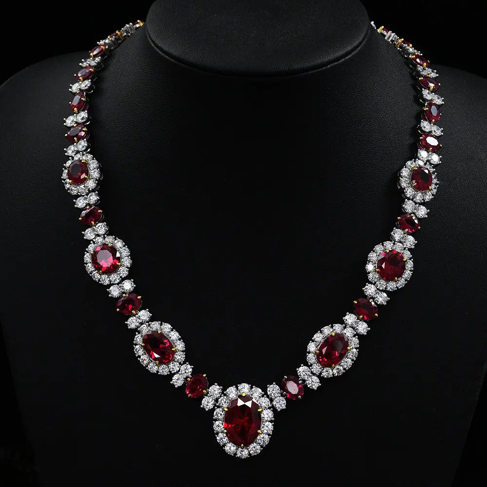 Worth Avenue Necklace in Red Ruby Anna Zuckerman