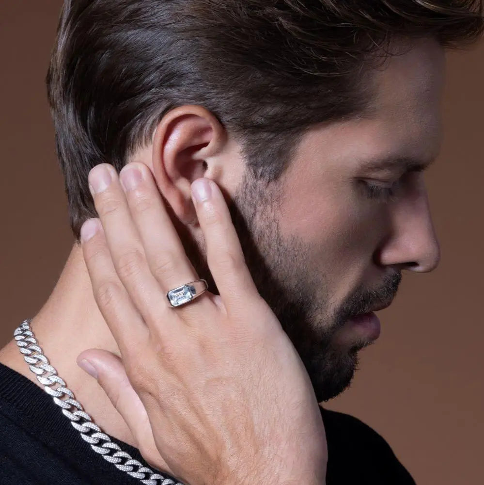 Xavier 4.50 Carat Men's Band in Gold Anna Zuckerman