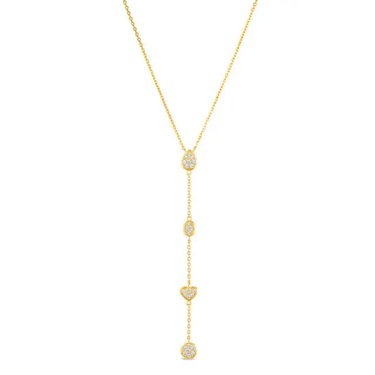 Y Not Lariat Necklace in Gold Anna Zuckerman