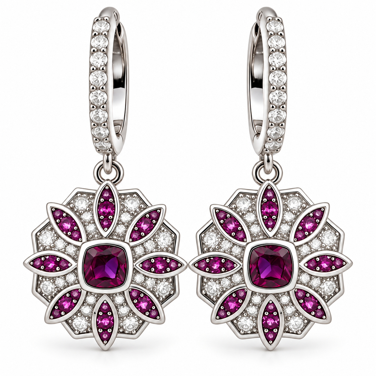 Zinnia Drop Huggie Earrings by AZ Essentials