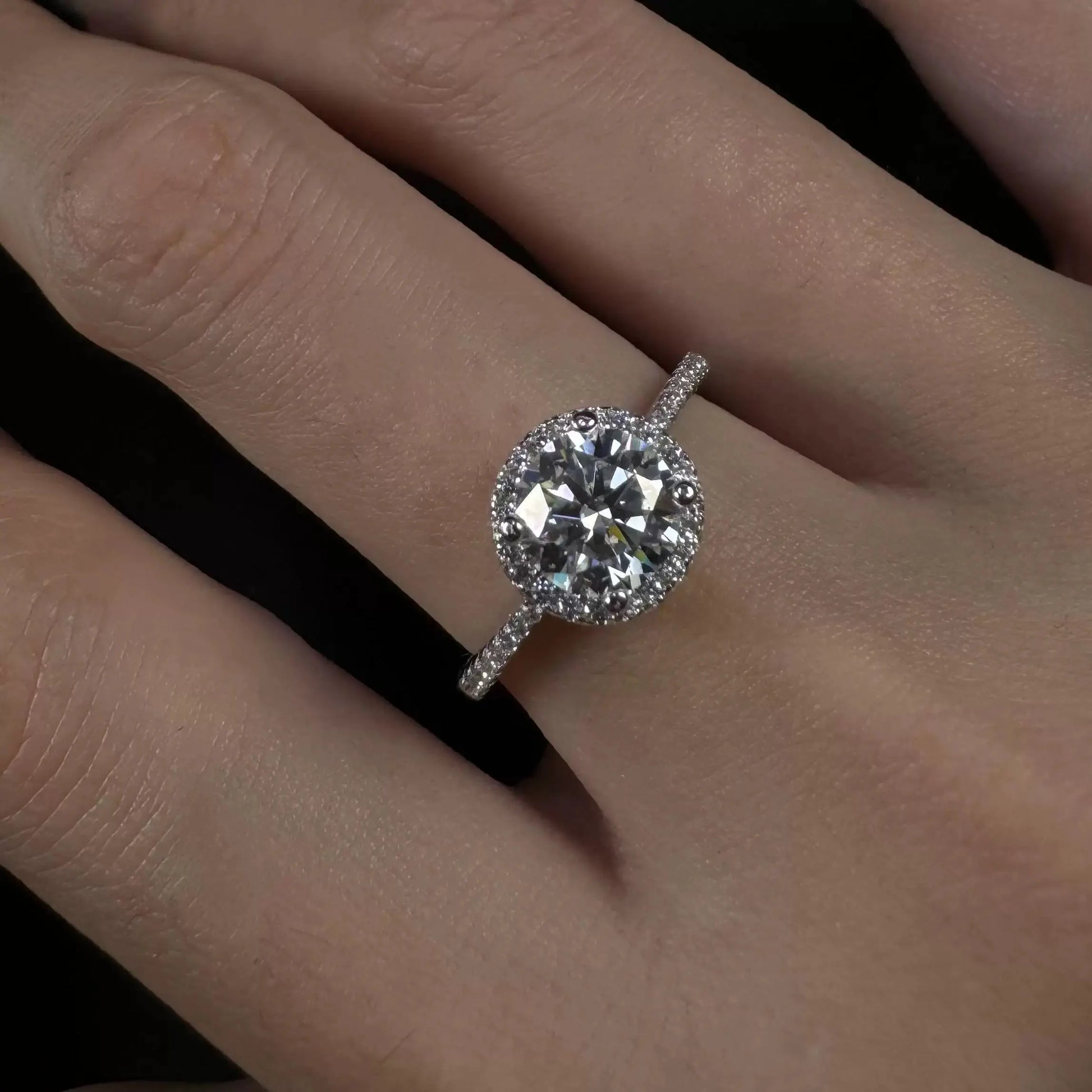 Zoe 2 Carat Halo Ring Anna Zuckerman