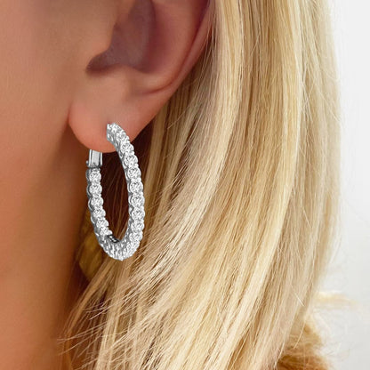 4.5 Carat 1.25 Inch Inside Out Hoops