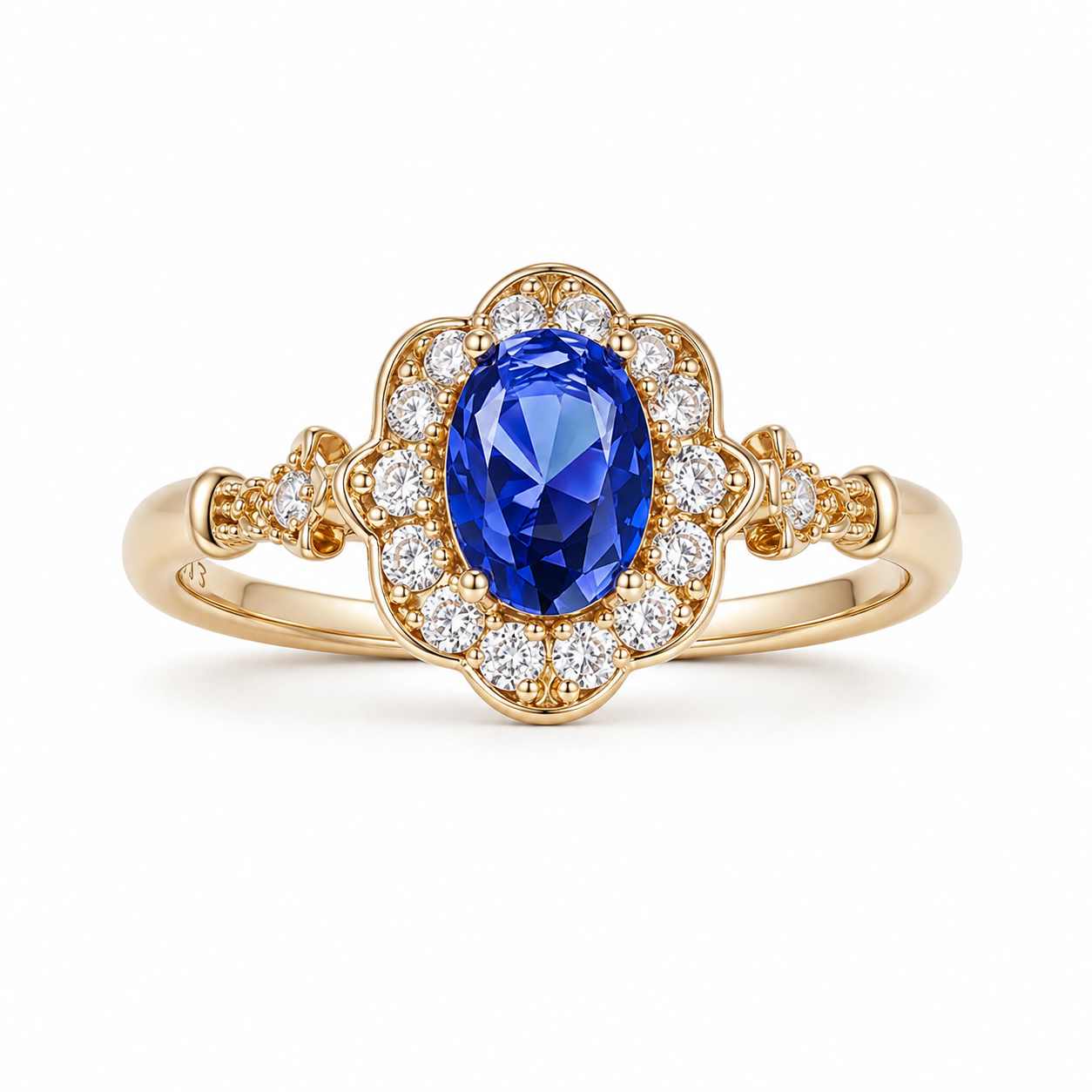 Belle Floral Halo Ring