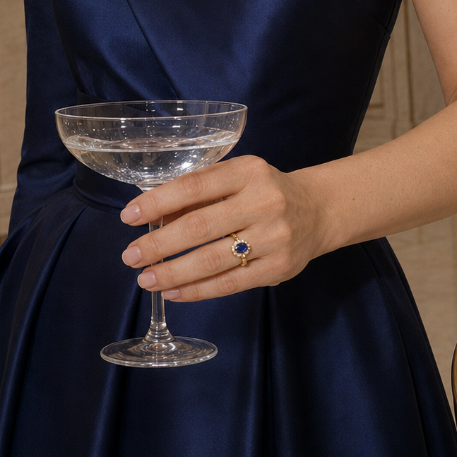 Belle Floral Halo Ring