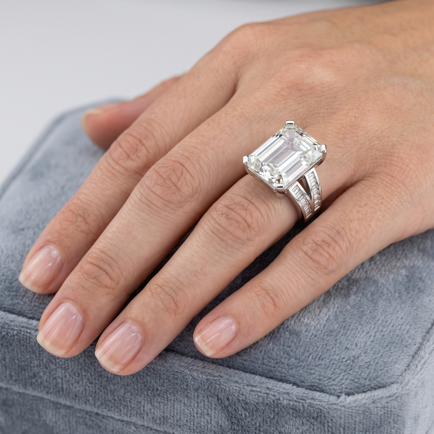 Victoria 12 Carat Emerald Cut Ring
