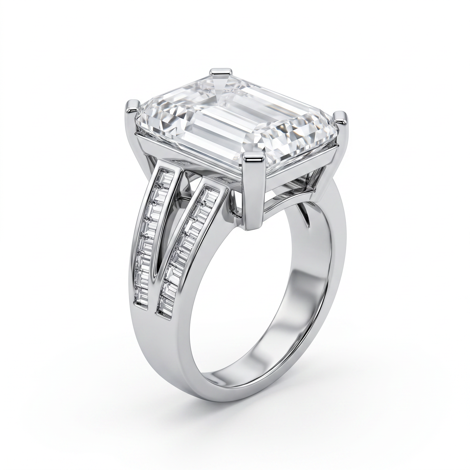 Victoria 12 Carat Emerald Cut Ring