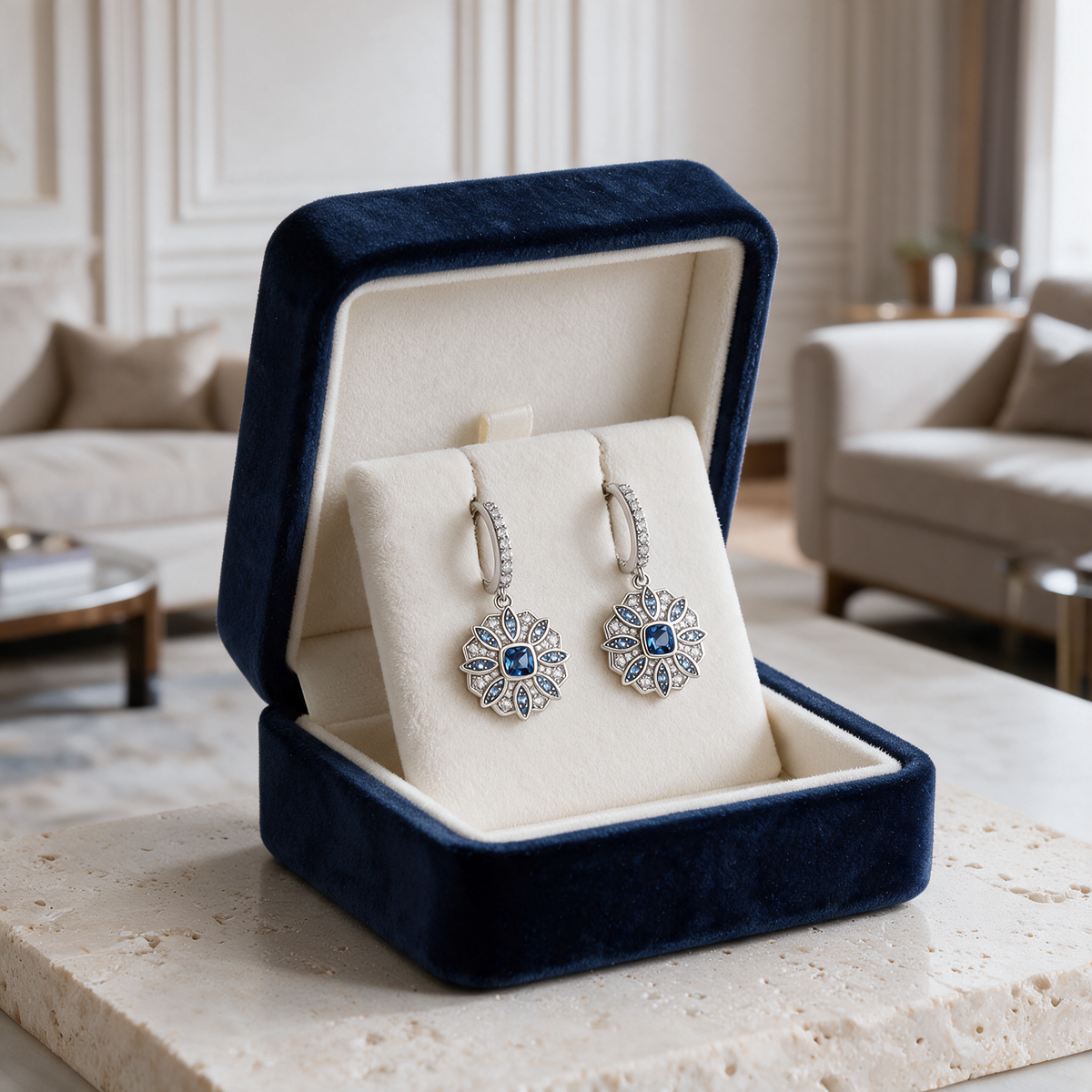 Zinnia Drop Huggie Earrings by AZ Essentials