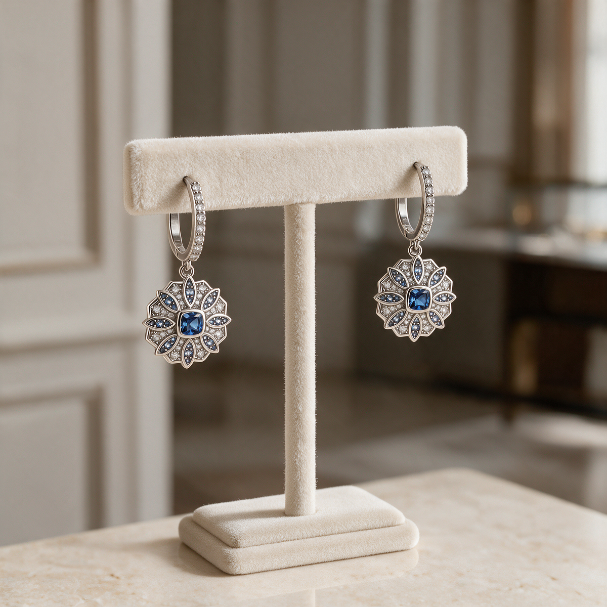 Zinnia Drop Huggie Earrings by AZ Essentials