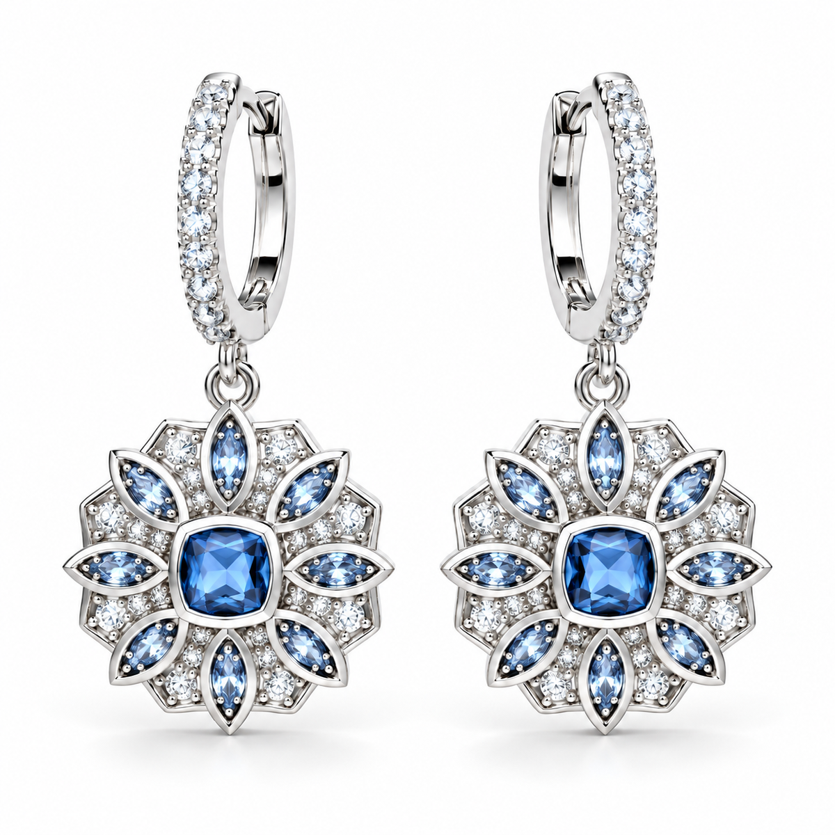 Zinnia Drop Huggie Earrings by AZ Essentials