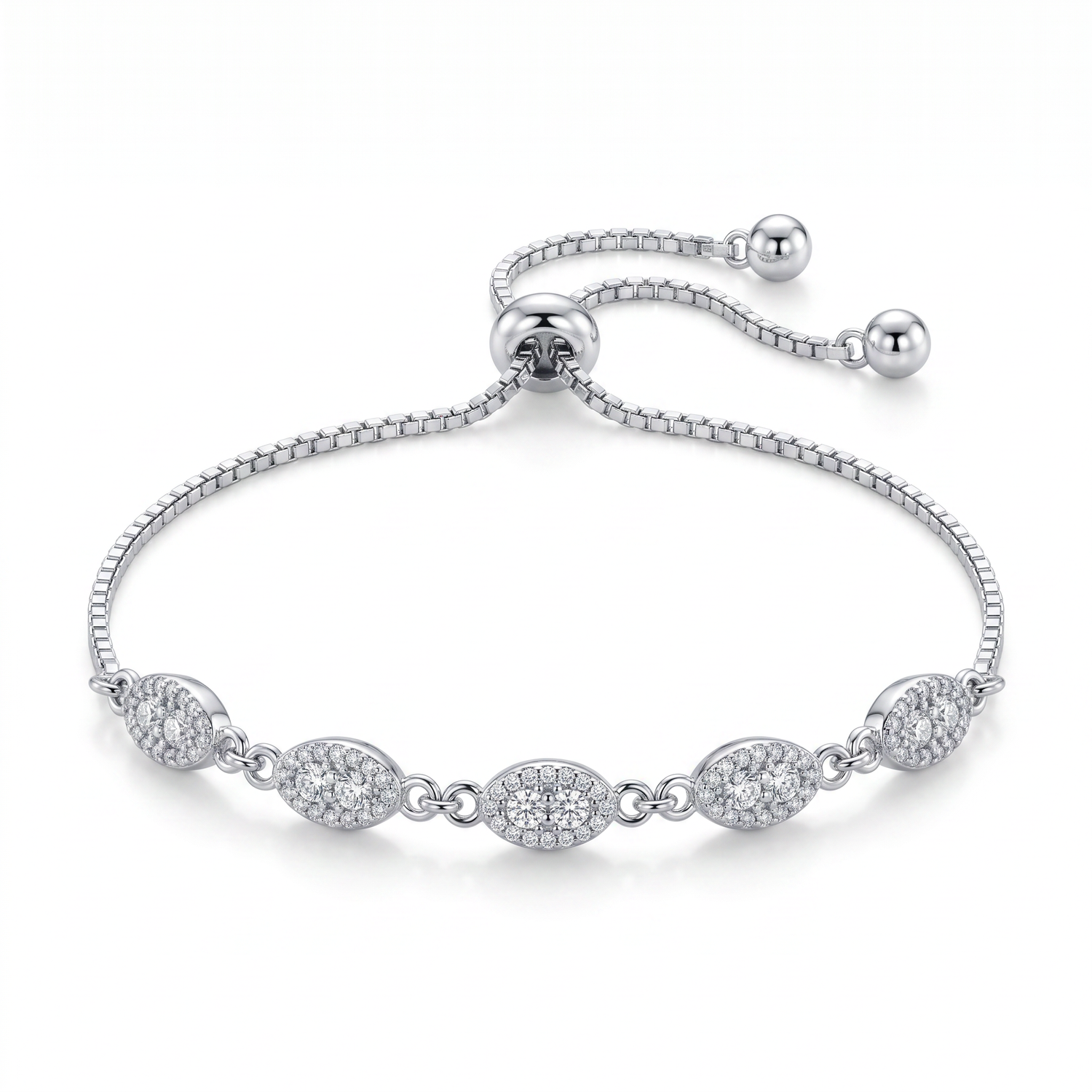 Pavé Station Bolo Bracelet by AZ Essentials