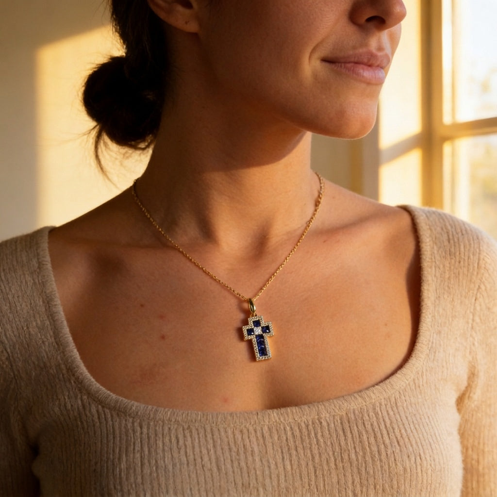 Reina Cross Necklace by Thalia