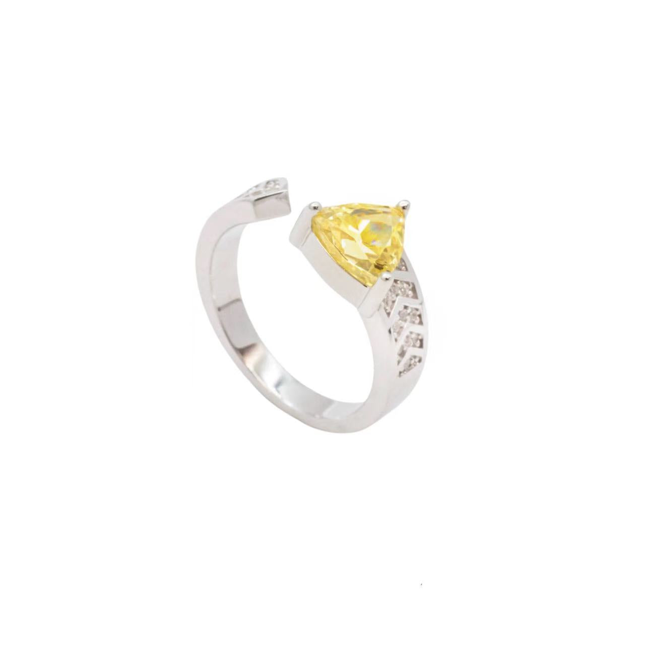 Open Bypass Ring in Canary Anna Zuckerman