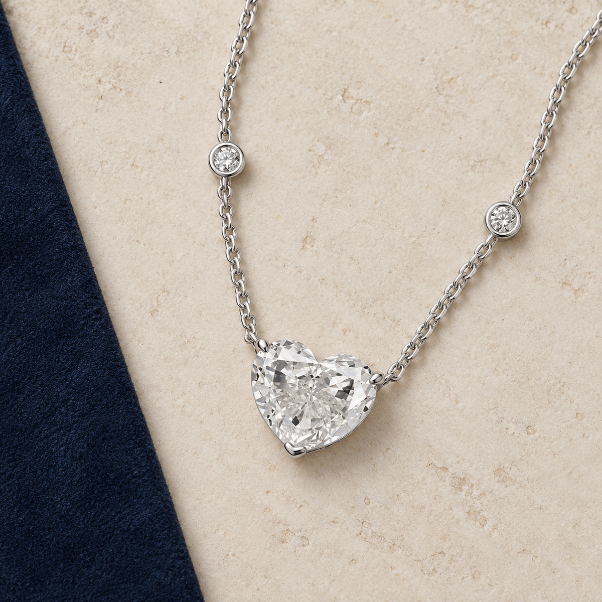 Chloe Zoe Necklace in White Crystalline