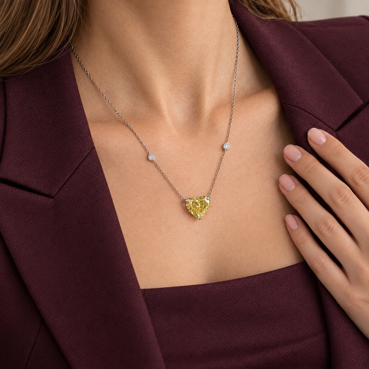 Chloe Zoe Necklace in Canary Yellow