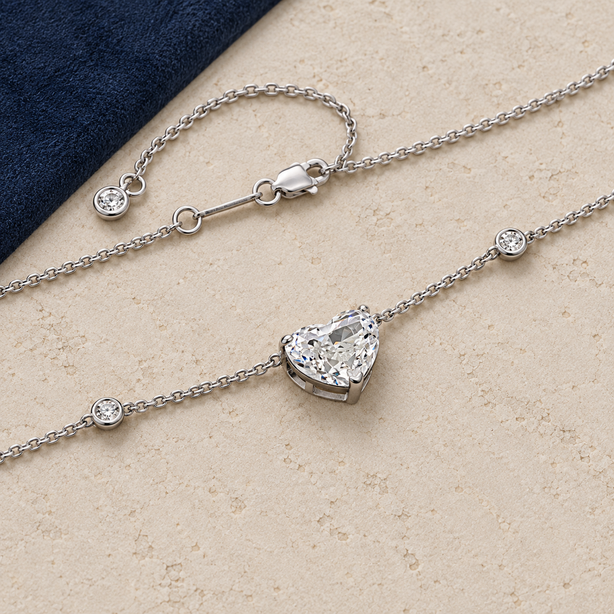 Chloe Zoe Necklace in White Crystalline