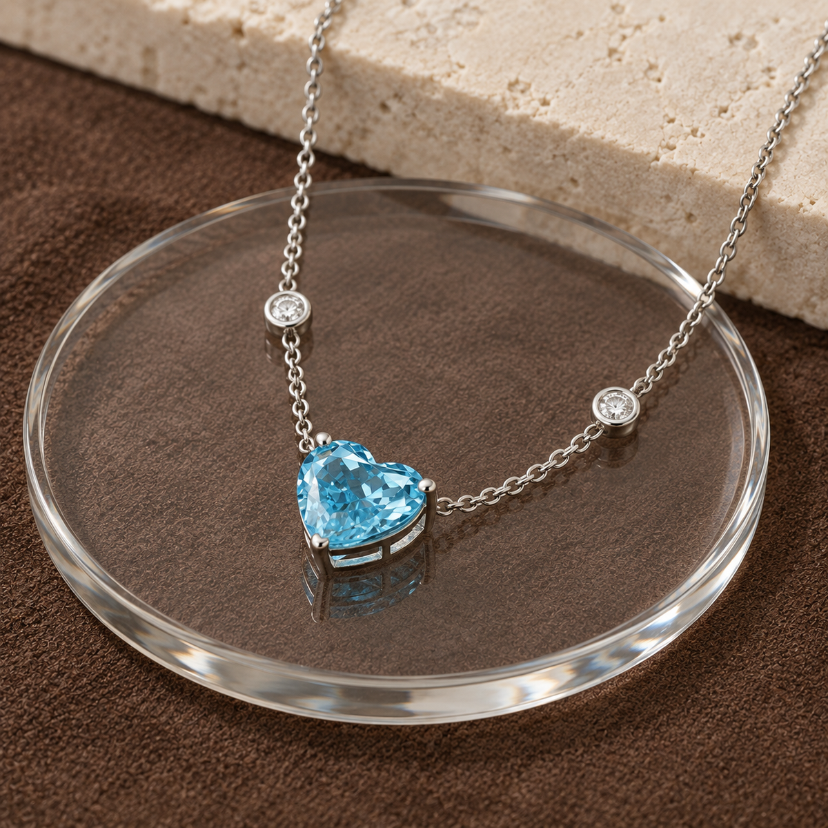 Chloe Zoe Necklace in Aquamarine