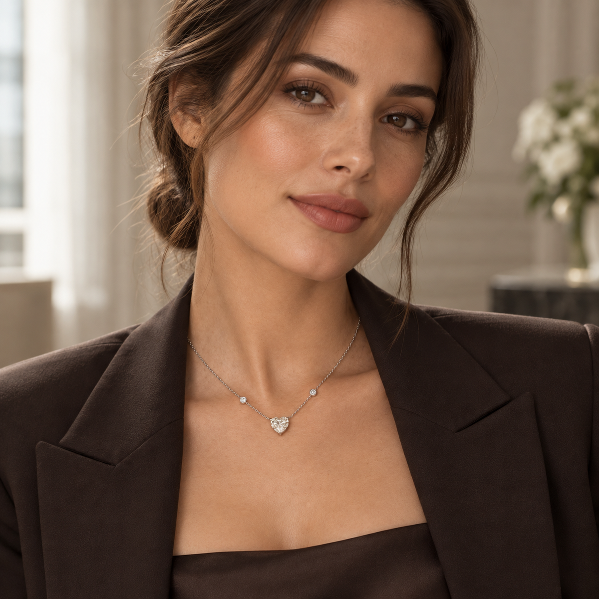 Chloe Zoe Necklace in Champagne