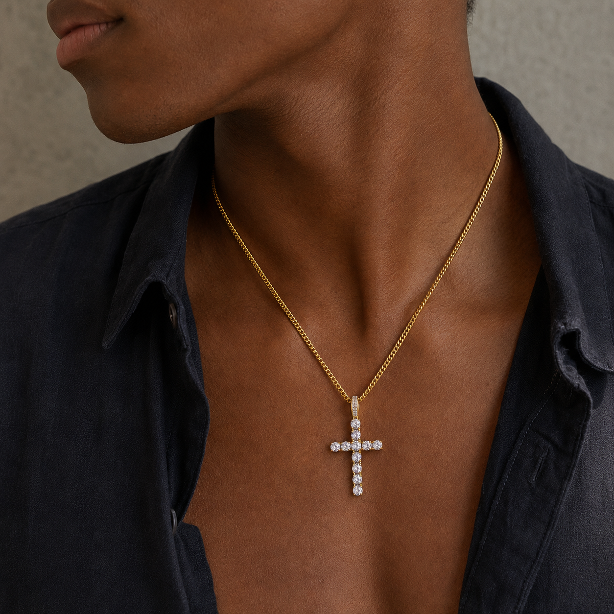 Men's 22in Cross Necklace