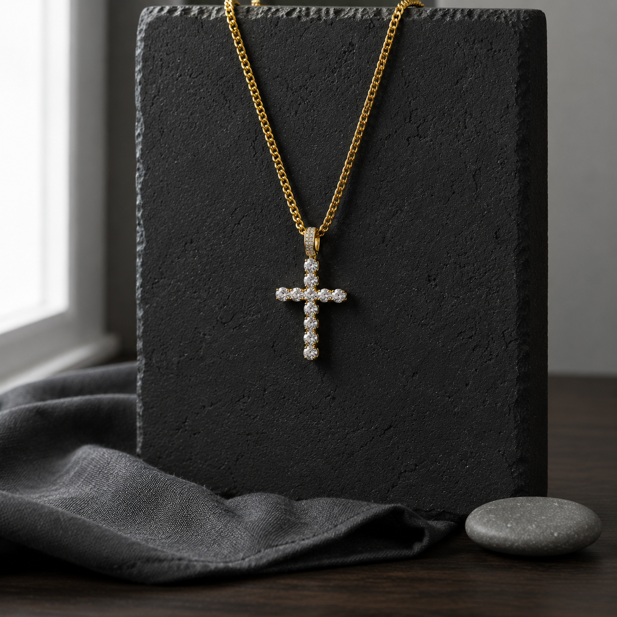 Men's 22in Cross Necklace