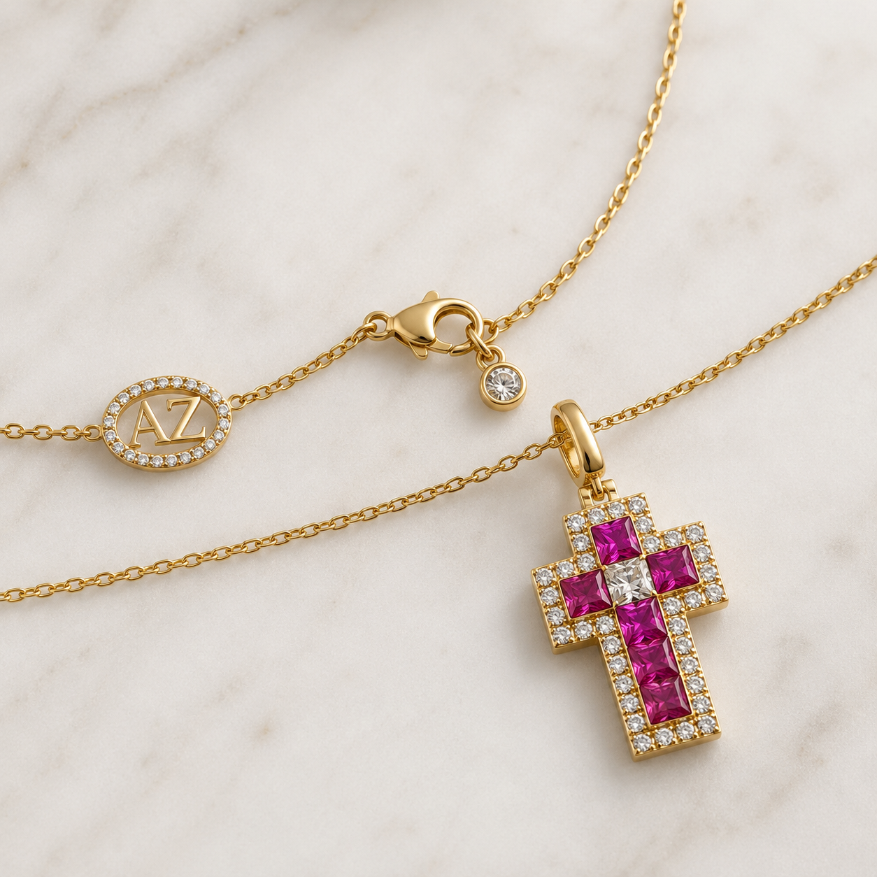 Reina Cross Necklace by Thalia