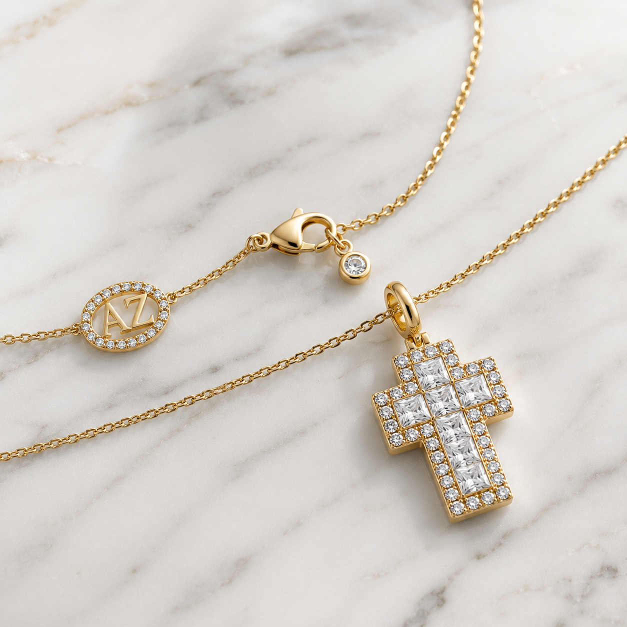 Reina Cross Necklace by Thalia