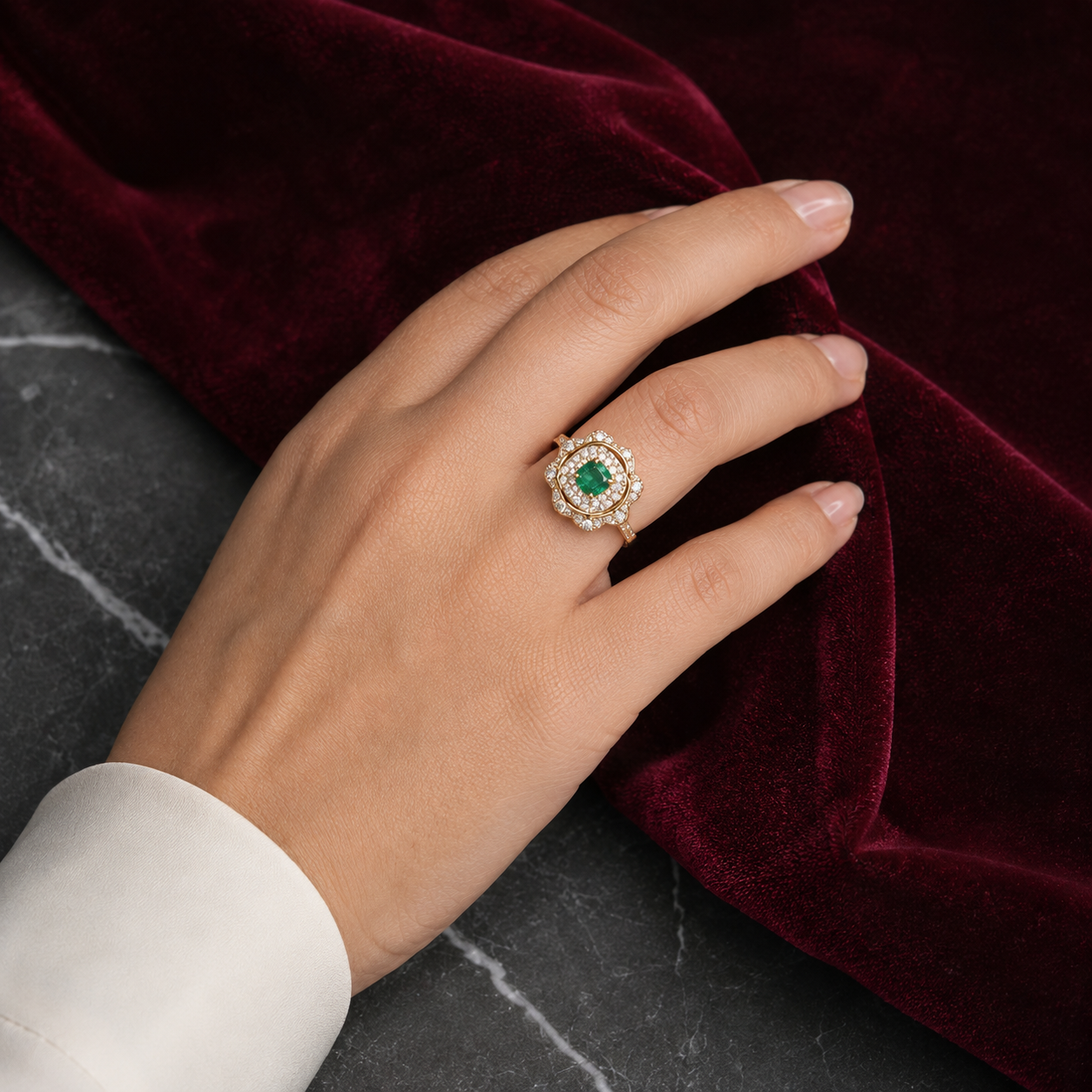Lina Emerald Ring by AZ Essentials