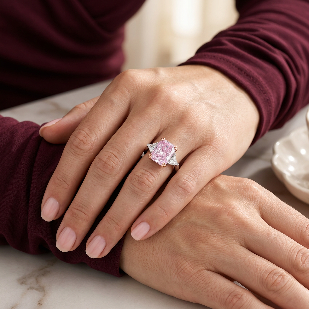 The Margaux Ring in Argyle Pink