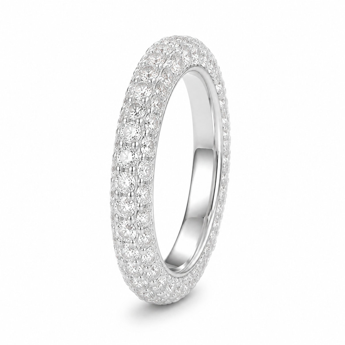 Pave Eternity Ring In Platinum