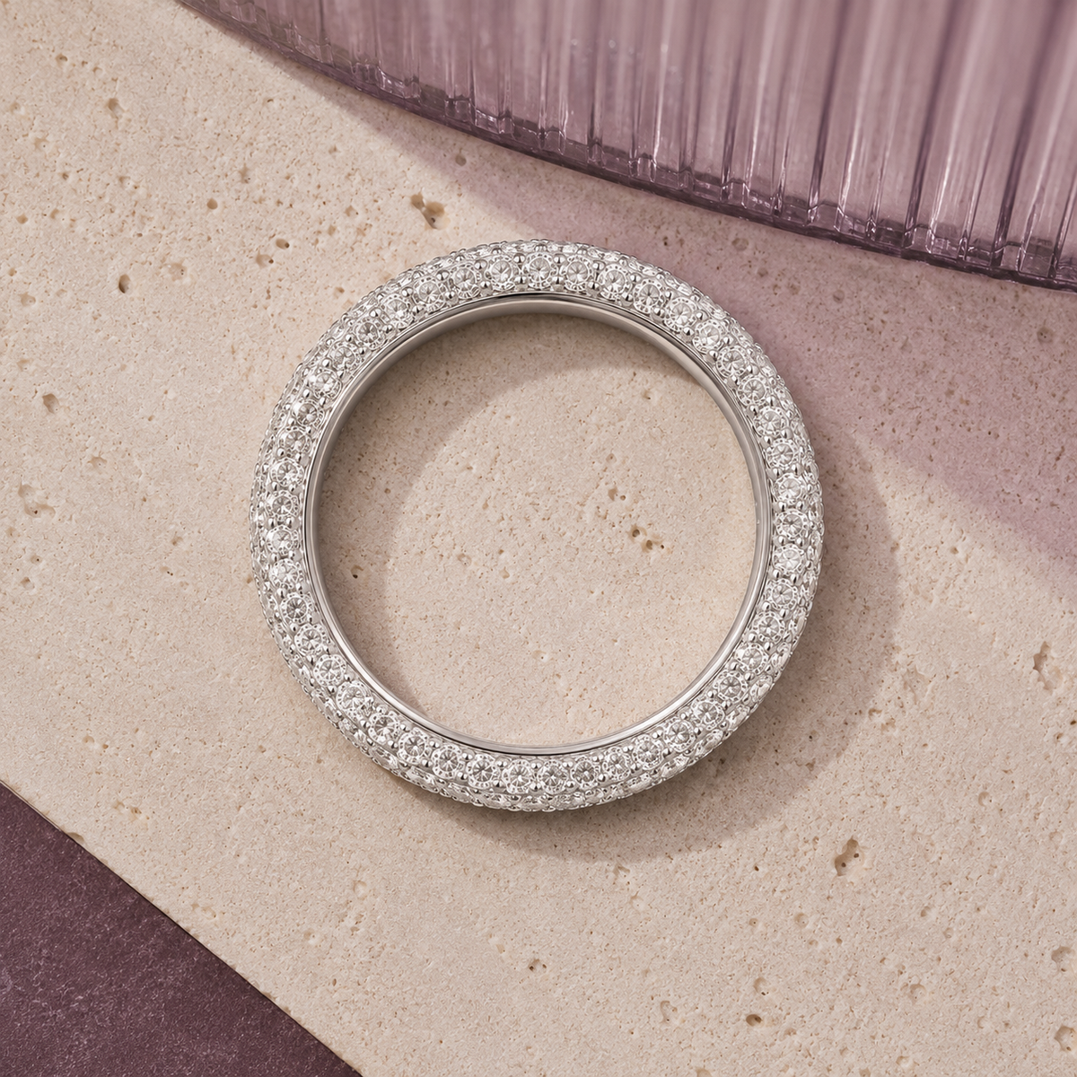 Pave Eternity Ring In Platinum