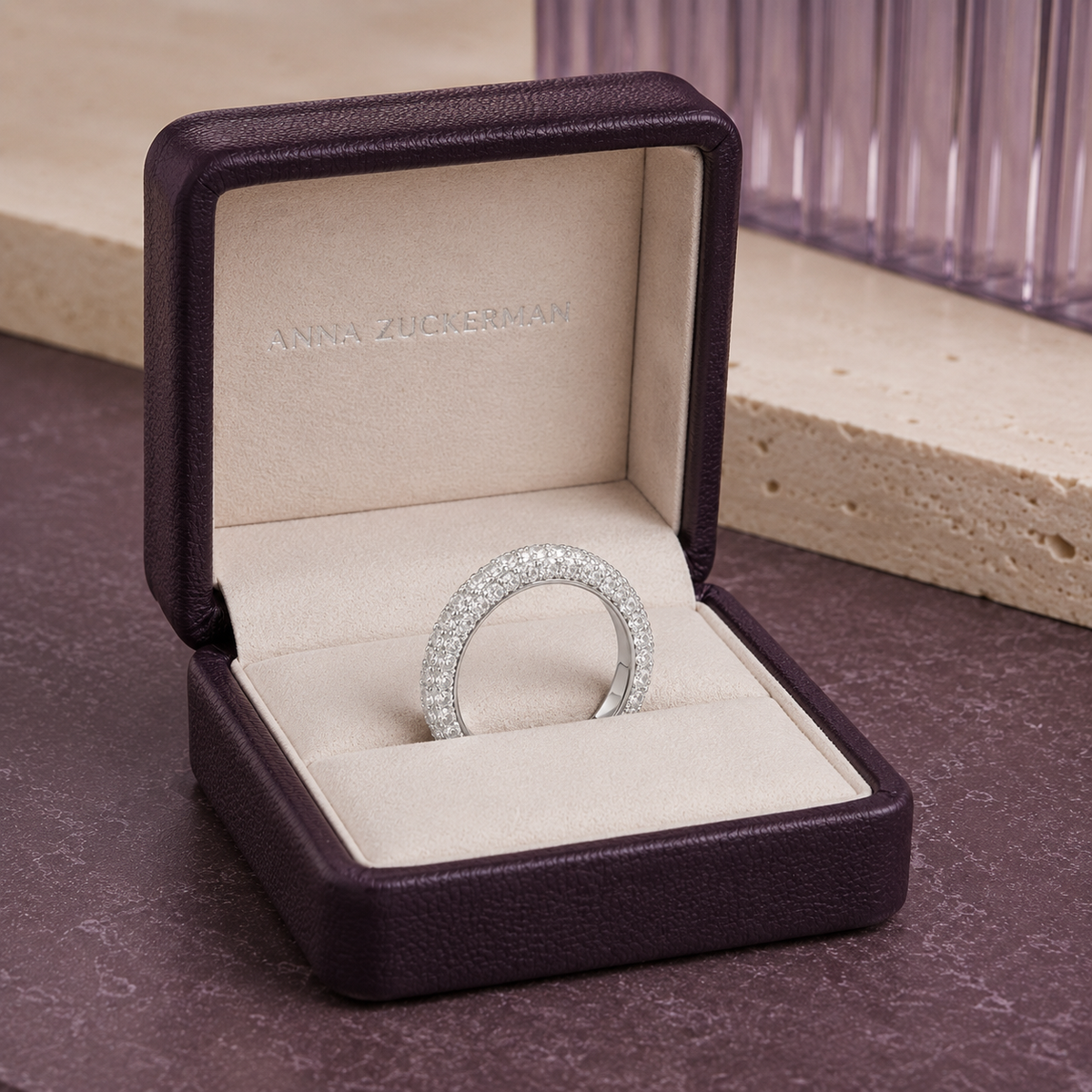 Pave Eternity Ring In Platinum