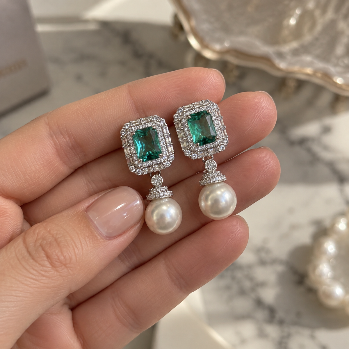 Marina Pearl Drop Earrings by AZ Essentials