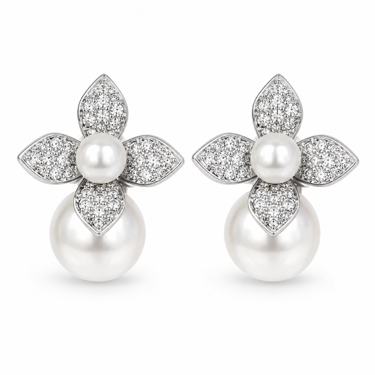 Gardenia Pearl Earrings by AZ Essentials
