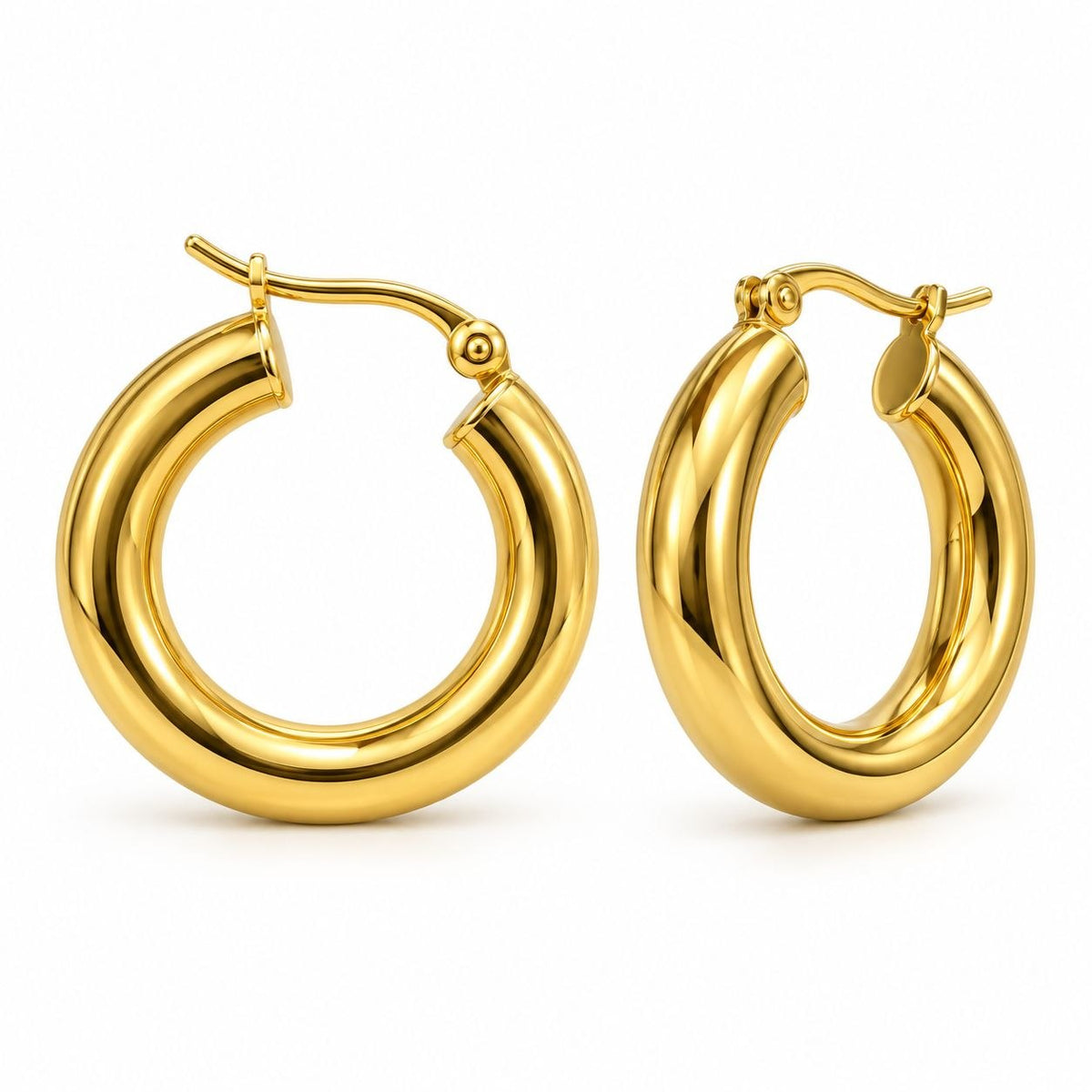 Classic Gold Hoops by AZ Essentials