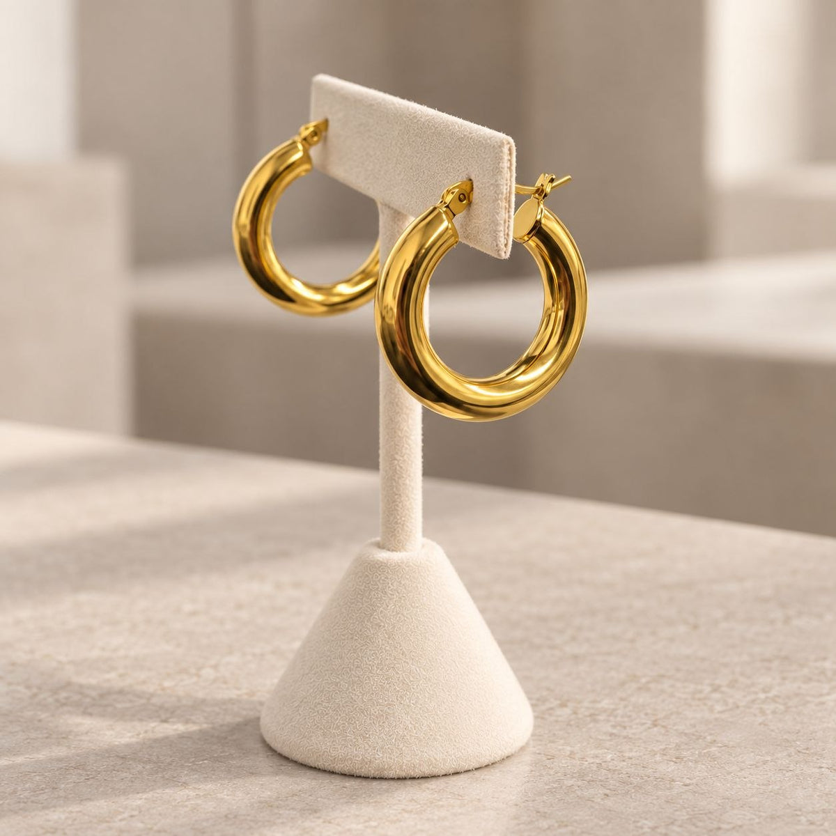 Classic Gold Hoops by AZ Essentials