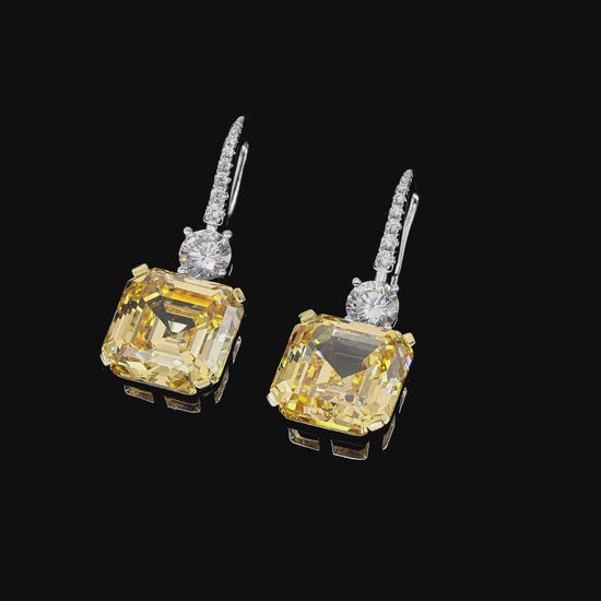 Arabella 12 Canary Yellow Earrings - Anna Zuckerman Luxury Earrings