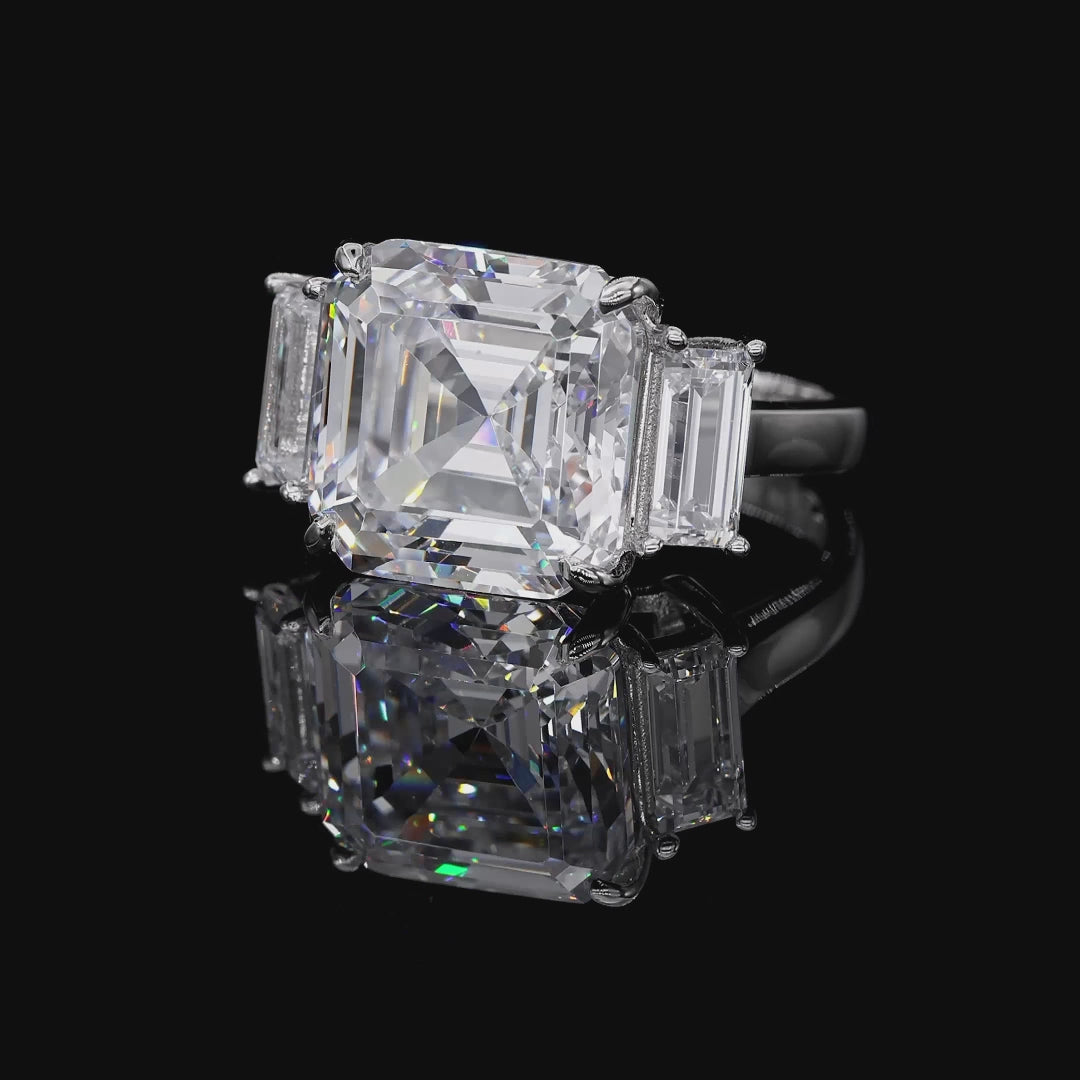 8 Carat Asscher Cut Statement Ring | Anna Zuckerman