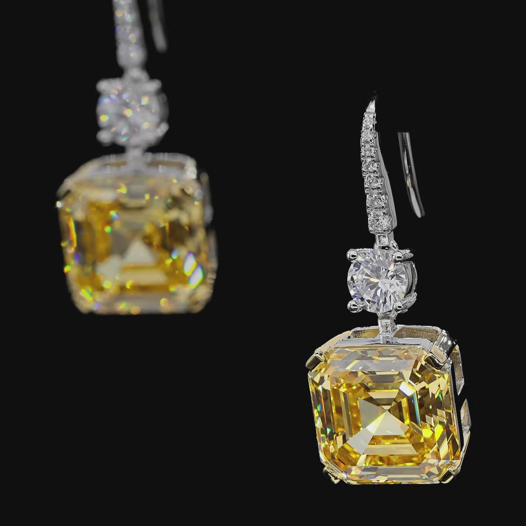 Arabella 12 Canary Yellow Earrings - Anna Zuckerman Luxury Earrings