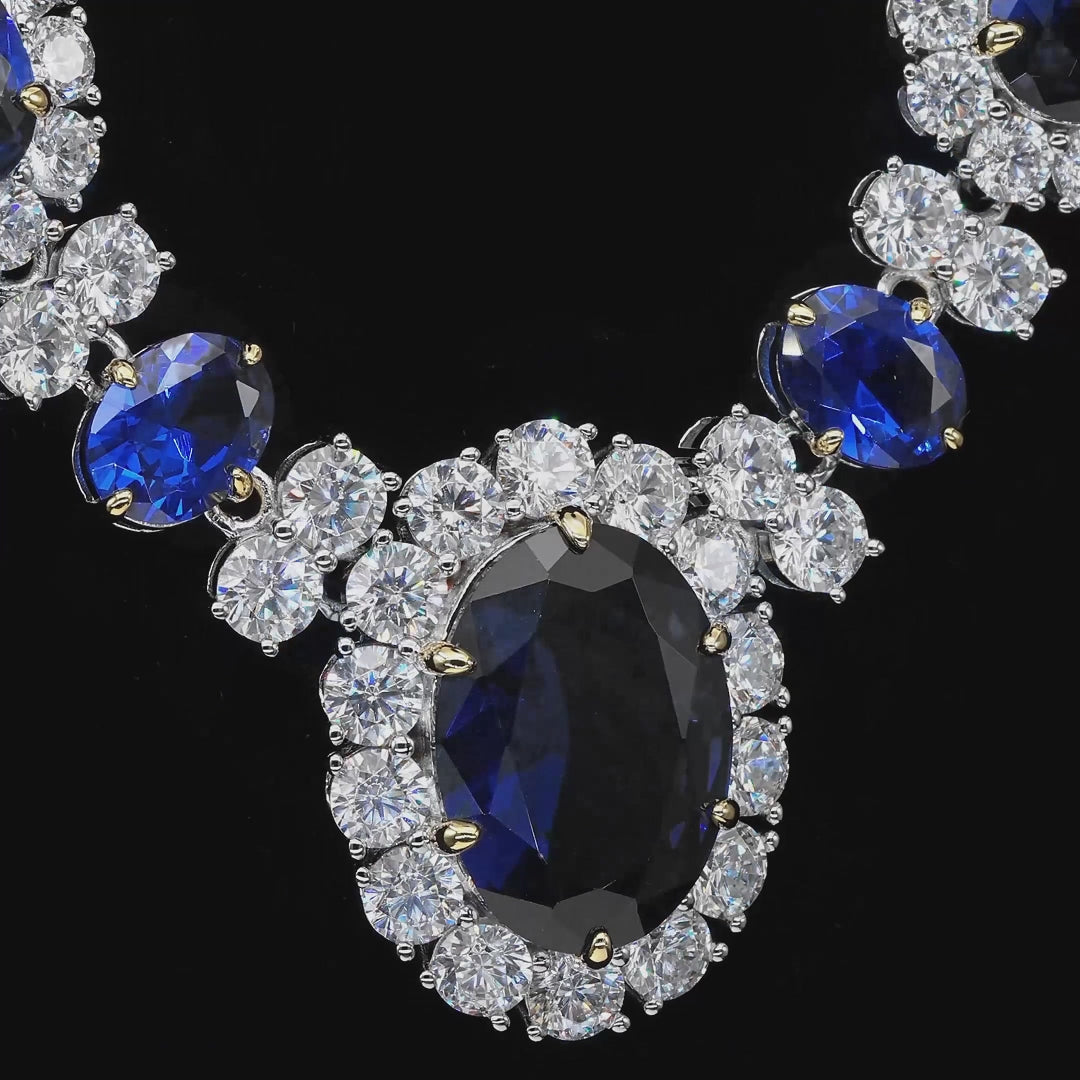 110 Carat Sapphire Necklace | Anna Zuckerman