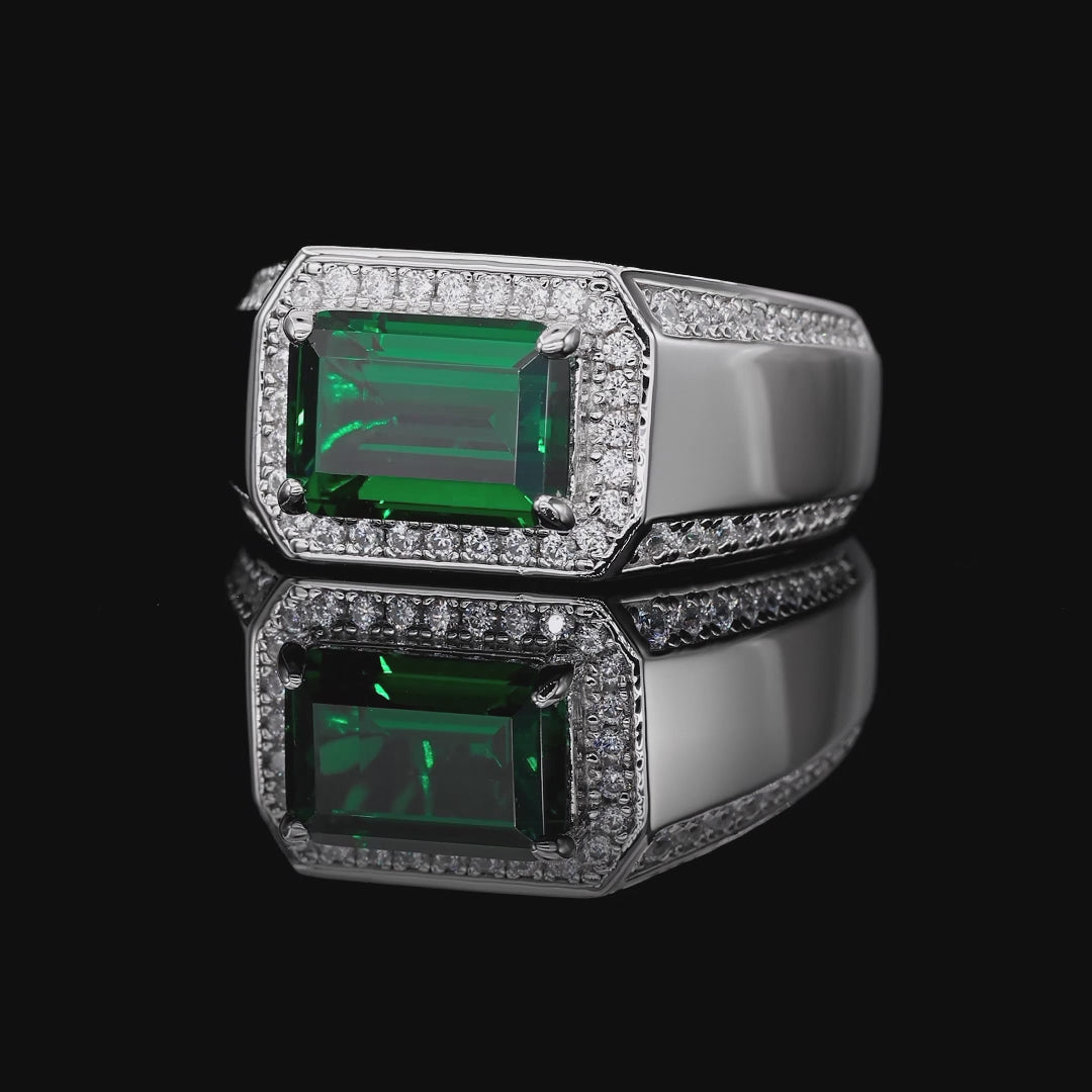 【ボクくん様用】IRON ANGEL / Emerald Eyes Anna Zuckerman Jagger Gemstone Ring in Emerald