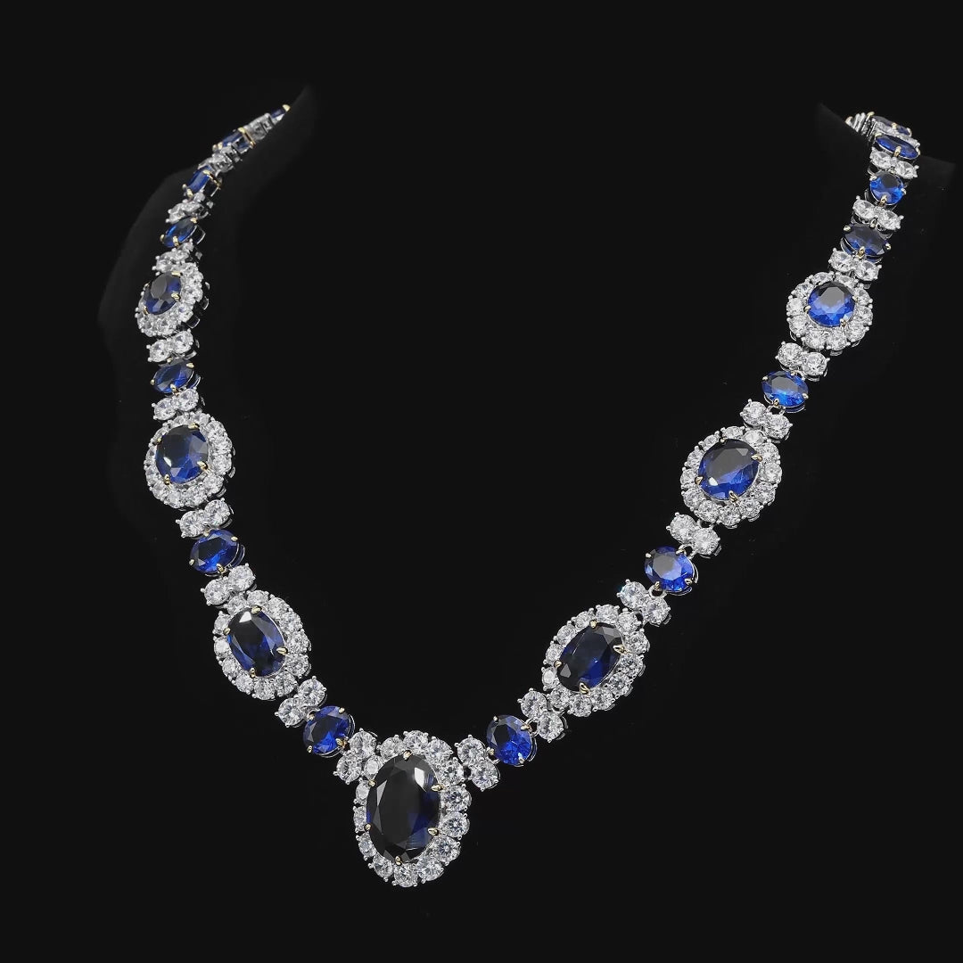 110 Carat Sapphire Necklace | Anna Zuckerman
