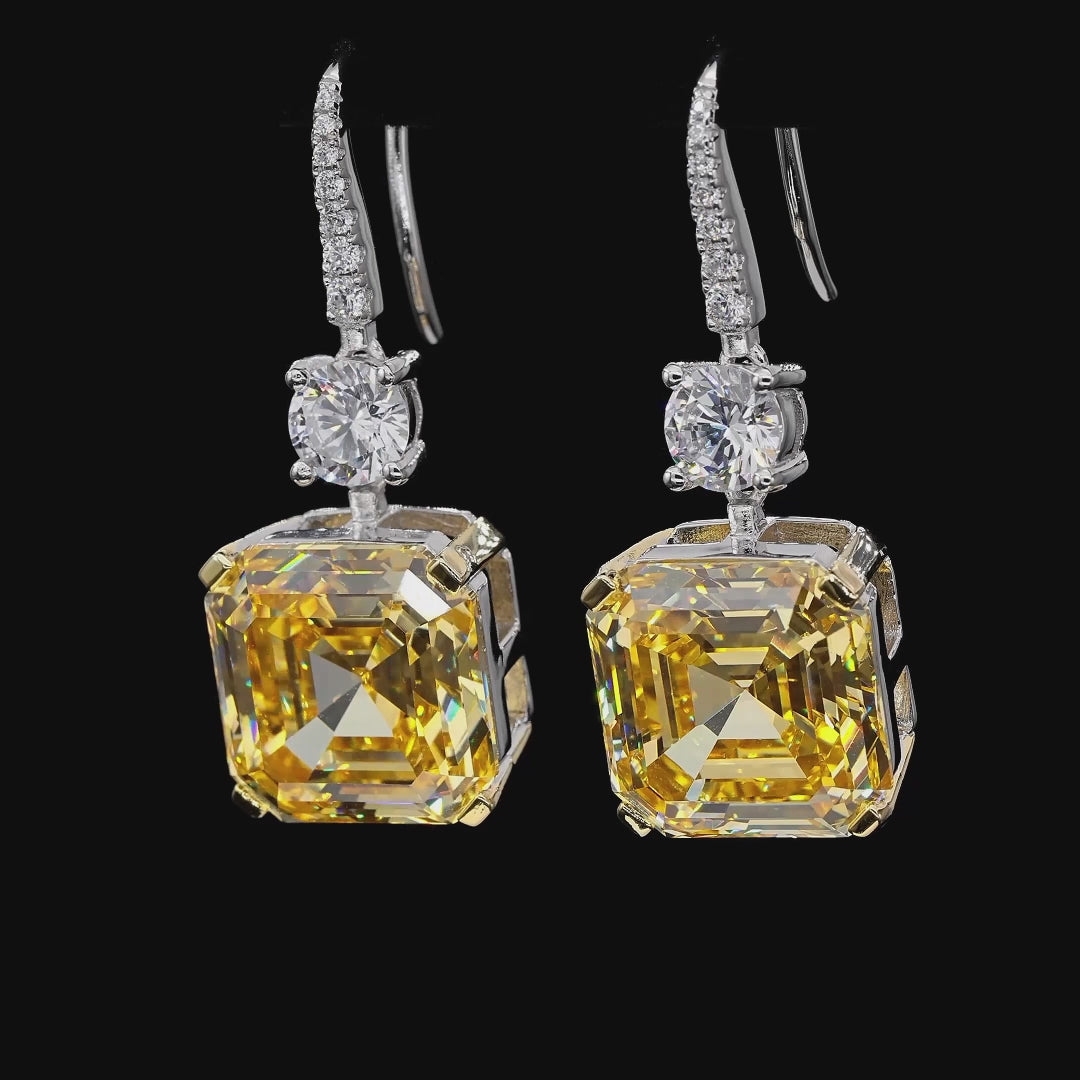 Arabella 12 Canary Yellow Earrings - Anna Zuckerman Luxury Earrings