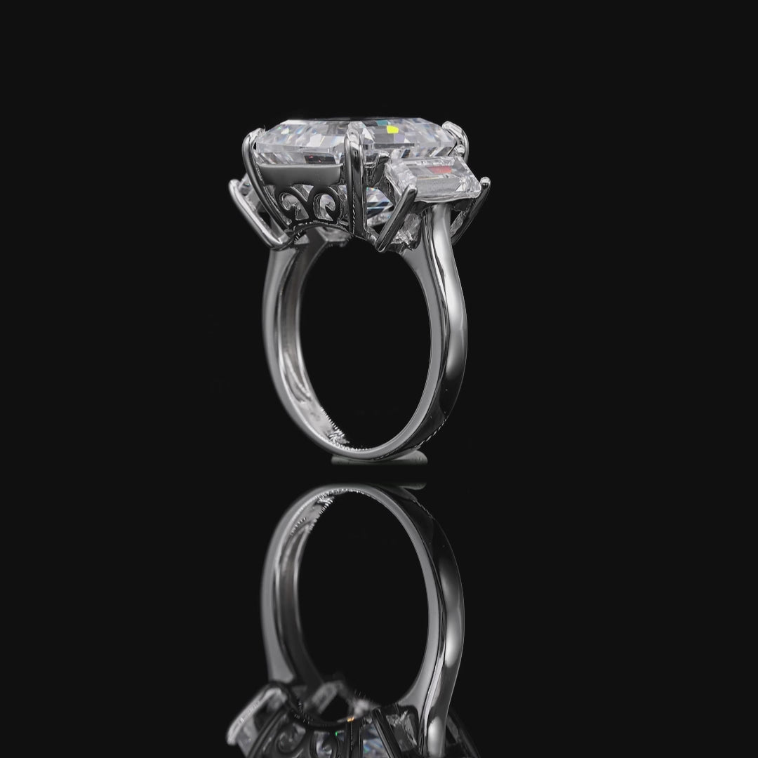 8 Carat Asscher Cut Statement Ring | Anna Zuckerman
