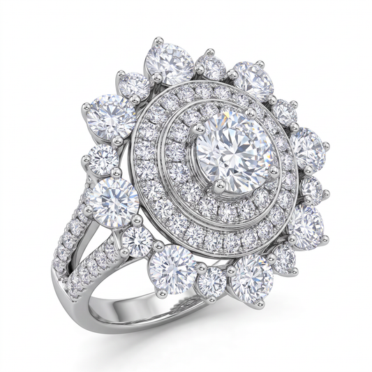 Snowflake Cocktail Ring by AZ Essentials