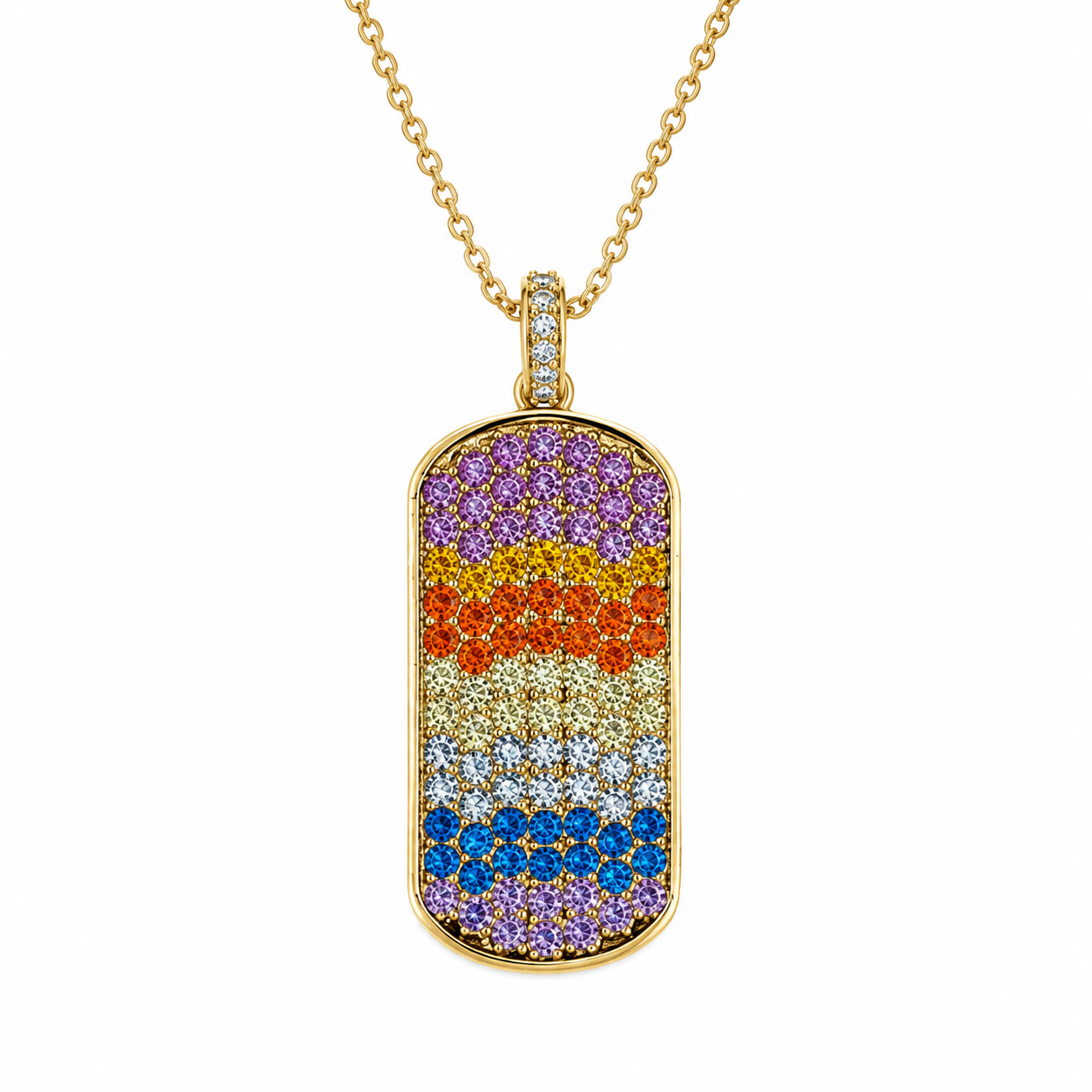Pavé Dog Tag Necklace by AZ Essentials