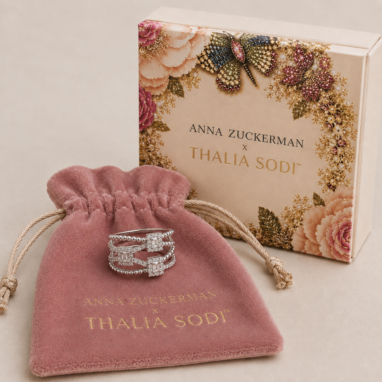 Dahlia Multi-Row Ring by Thalia