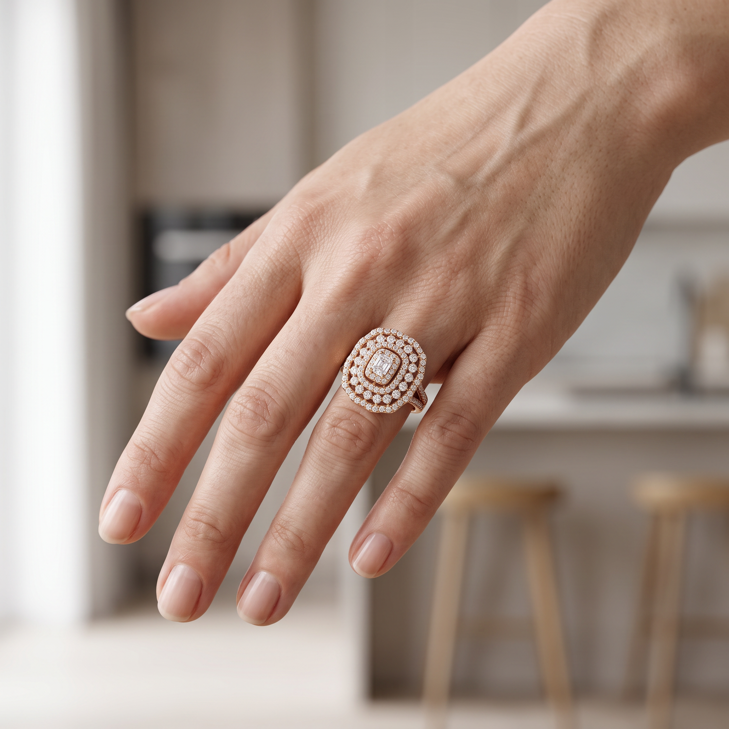 Vintage Cluster Cocktail Ring by AZ Essentials