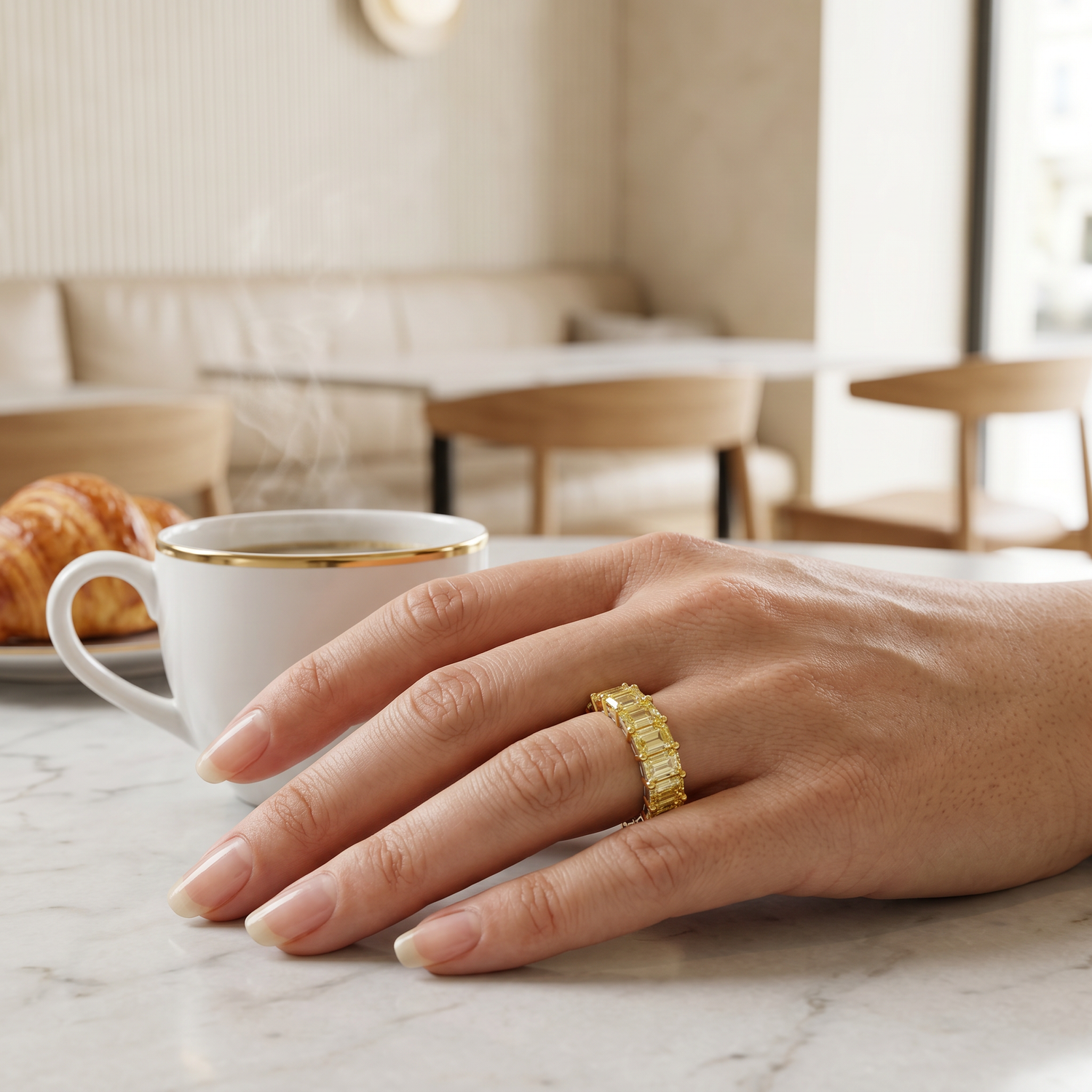 Multicolor 5 Carat Eternity Ring by Thalia
