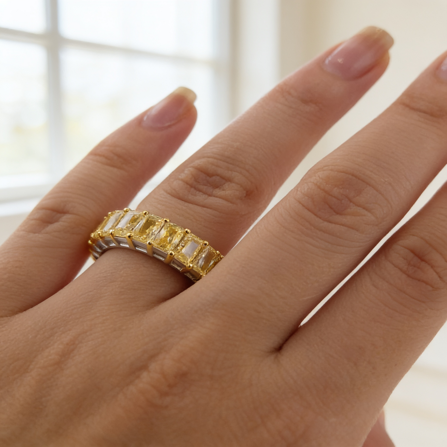 Multicolor 5 Carat Eternity Ring by Thalia