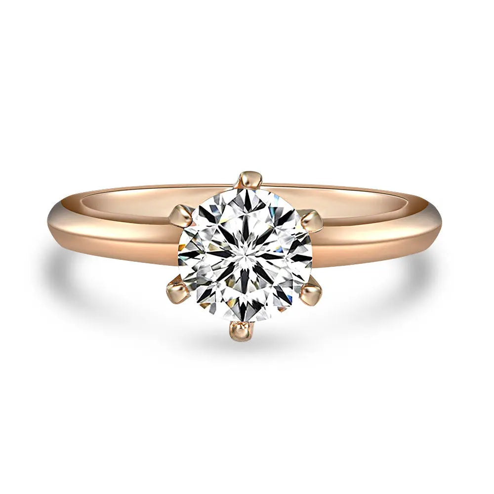 Anastasia 01 Diamond White 1ct Solitaire Ring - Anna Zuckerman Luxury Rings